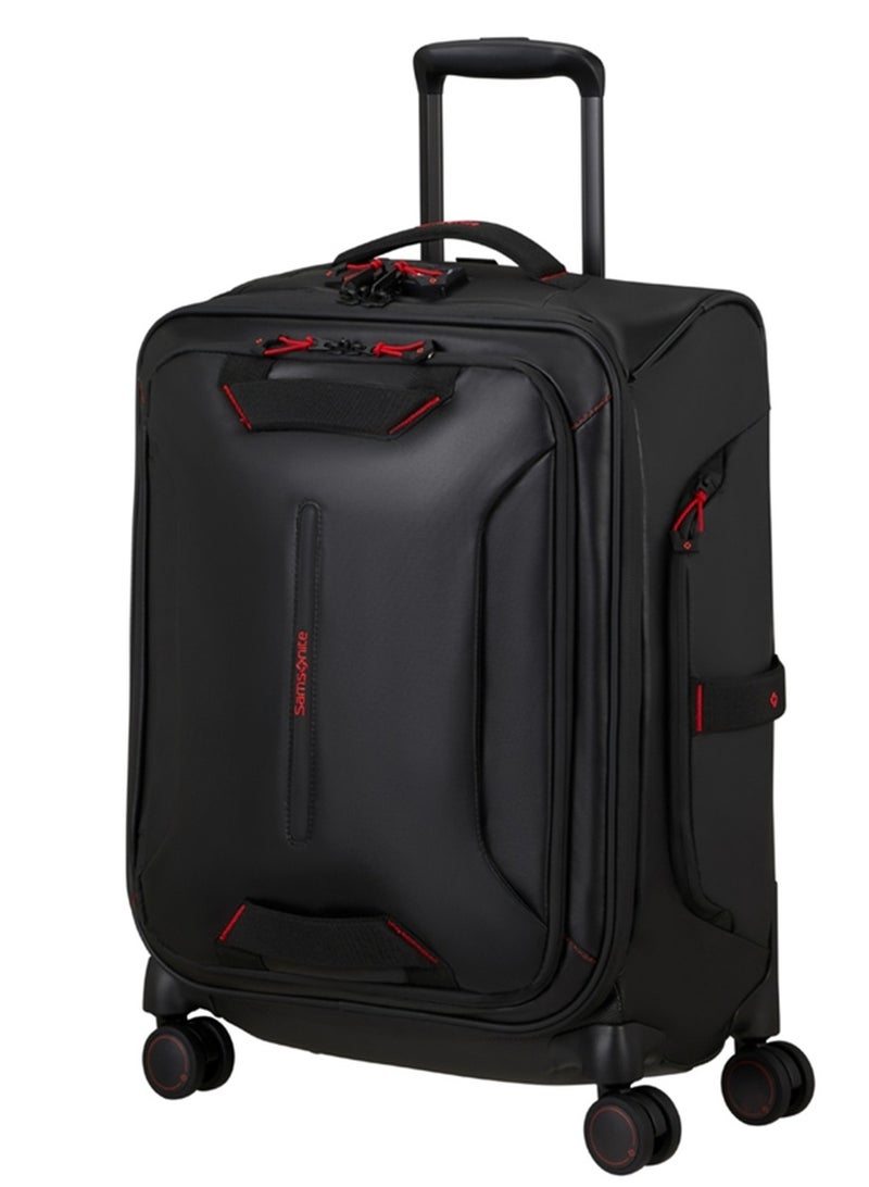 Samsonite Ecodiver Suitcase Cabin Size 55 cm / 20 inch, 4 Spinner Wheels, 100% Recycled Pet, Black|ID Tag|Front Pocket Compartment|TSA Lock|Water Resistant Material - 3 Years International Warranty - Image 1